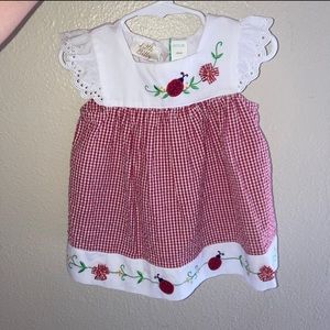 Lady bug vintage baby dress 18 months